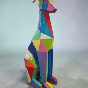 Geometryczna Figura Pies Chart Low Poly – Nowoczesna Rzeźba Geometryczna
